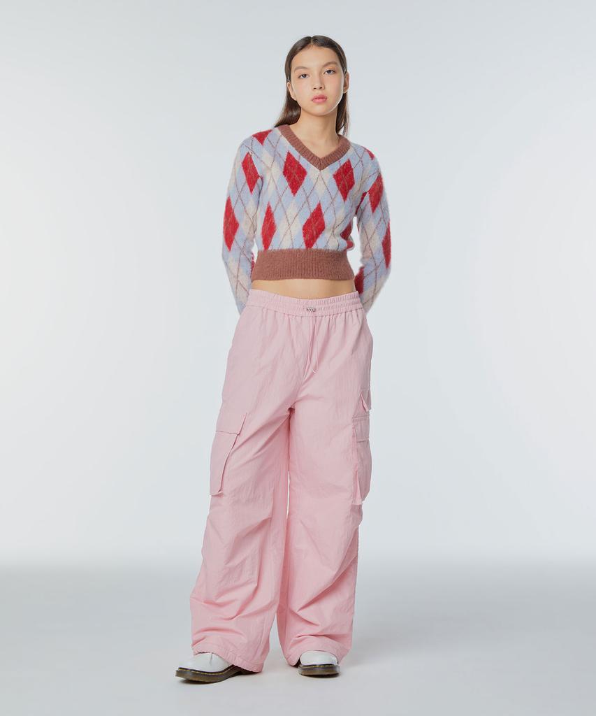 INSTANTFUNK Pleated Cargo Wide Pants