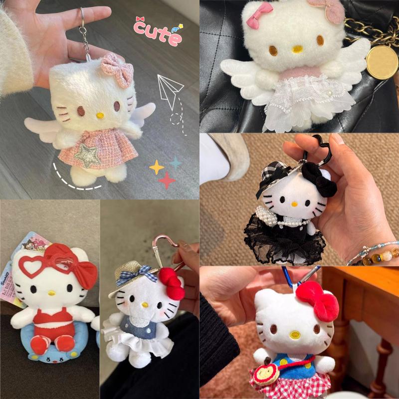 Плюшевые брелоки Hello Kitty Милые брелоки для сумок Брелоки Kitty Подвески для сумок Брелоки на телефон Украшения