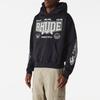 Rhude Vintage Letter Print Heavyweight Hoodie Men Women Loose Fit Streetwear Winter Long Sleeve Top