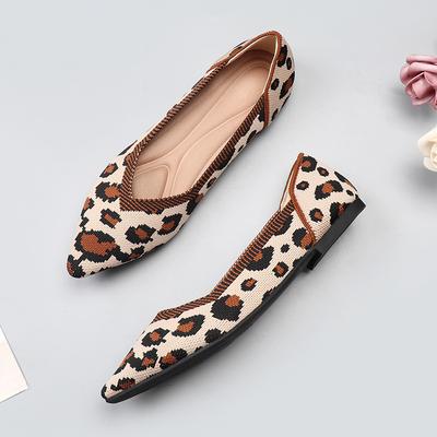 Весенне-осенние летящие вязаные одинарные туфли туфли Дуду на плоской подошве женские плавающие туфли лодочки для беременных вязаная летящая нить