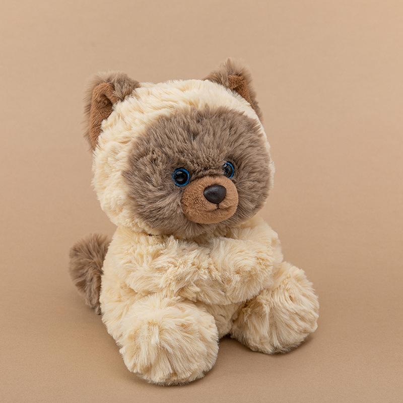 Cute Fox Bear Plush Toy Rabbit Learning To Build Office Golden Retriever Dog Table Posing Activities