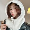 Solid Color Knitted Balaclava Hat Woolen Pullover Cap Cute Neck Collar Beanies Cap  Outdoor