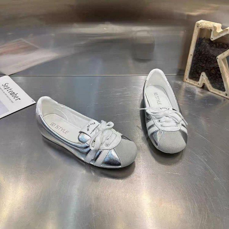 Женские балетки Новая мода Пэчворк Дышащие Слипоны Повседневные Кроссовки Девушки Удобные На шнуровке Балетки Туфли Лоферы