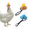 Chicken Hat Feather Decor Elastic Chin Strap Adjustable Cosplay Cap Rooster Duck Parrot Poultry