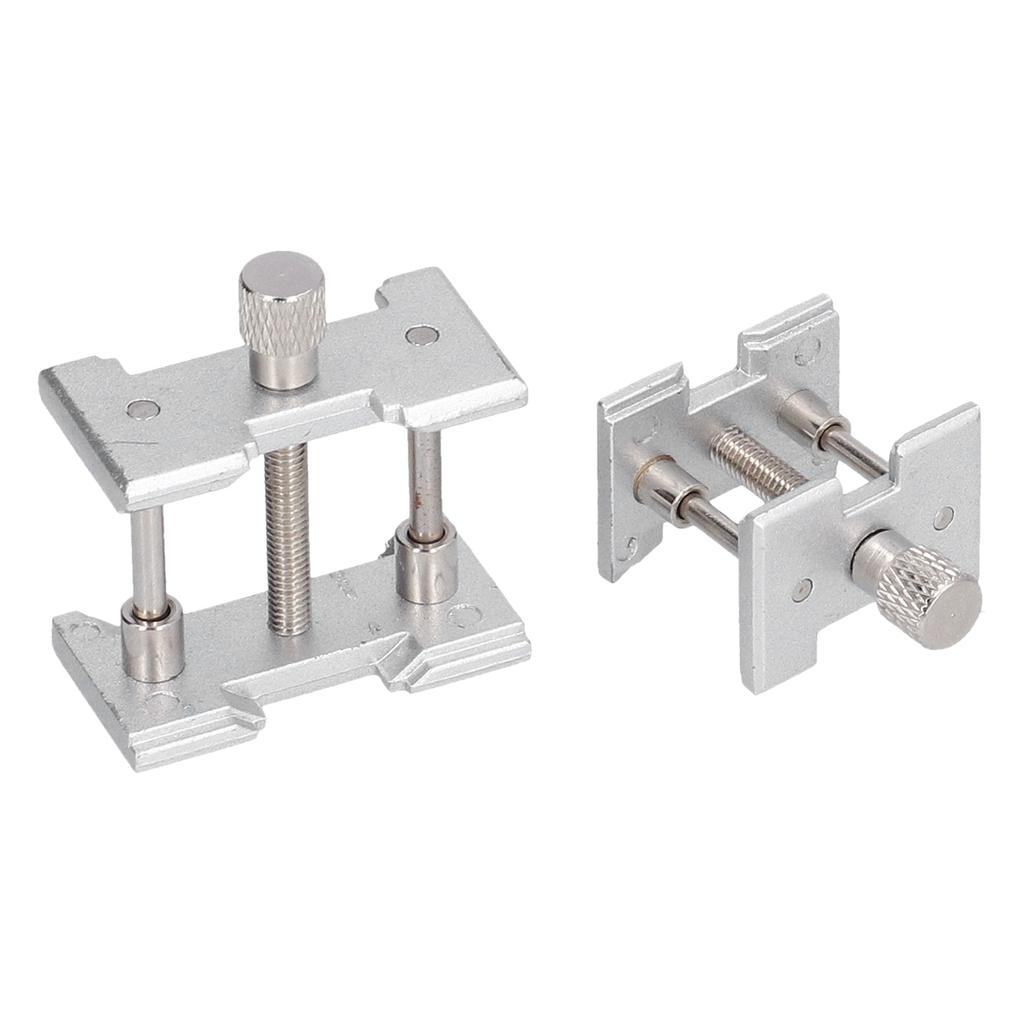 2Pcs Watch Movement Clamp Aluminum Alloy Case Vice Holder Adjustable Repairing Tools