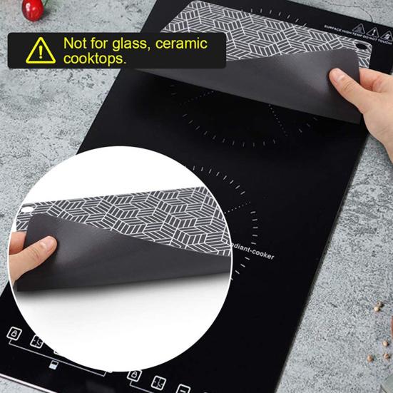 Силиконовый коврик для индукционной плиты, огнестойкий протектор плиты с антипригарным покрытием и защитой от царапин