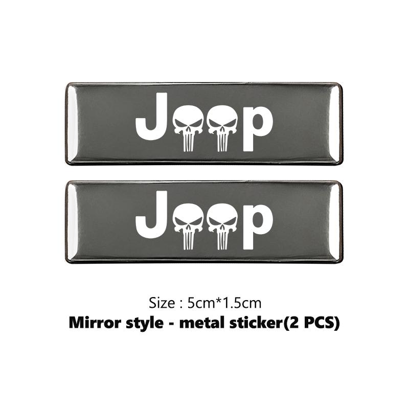 Car Trunk Body Sticker Aluminum Alloy Emblem Auto Stickers For Jeep Cherokee Wrangler JK Gladiator Compass Renegade Patriot AJT1