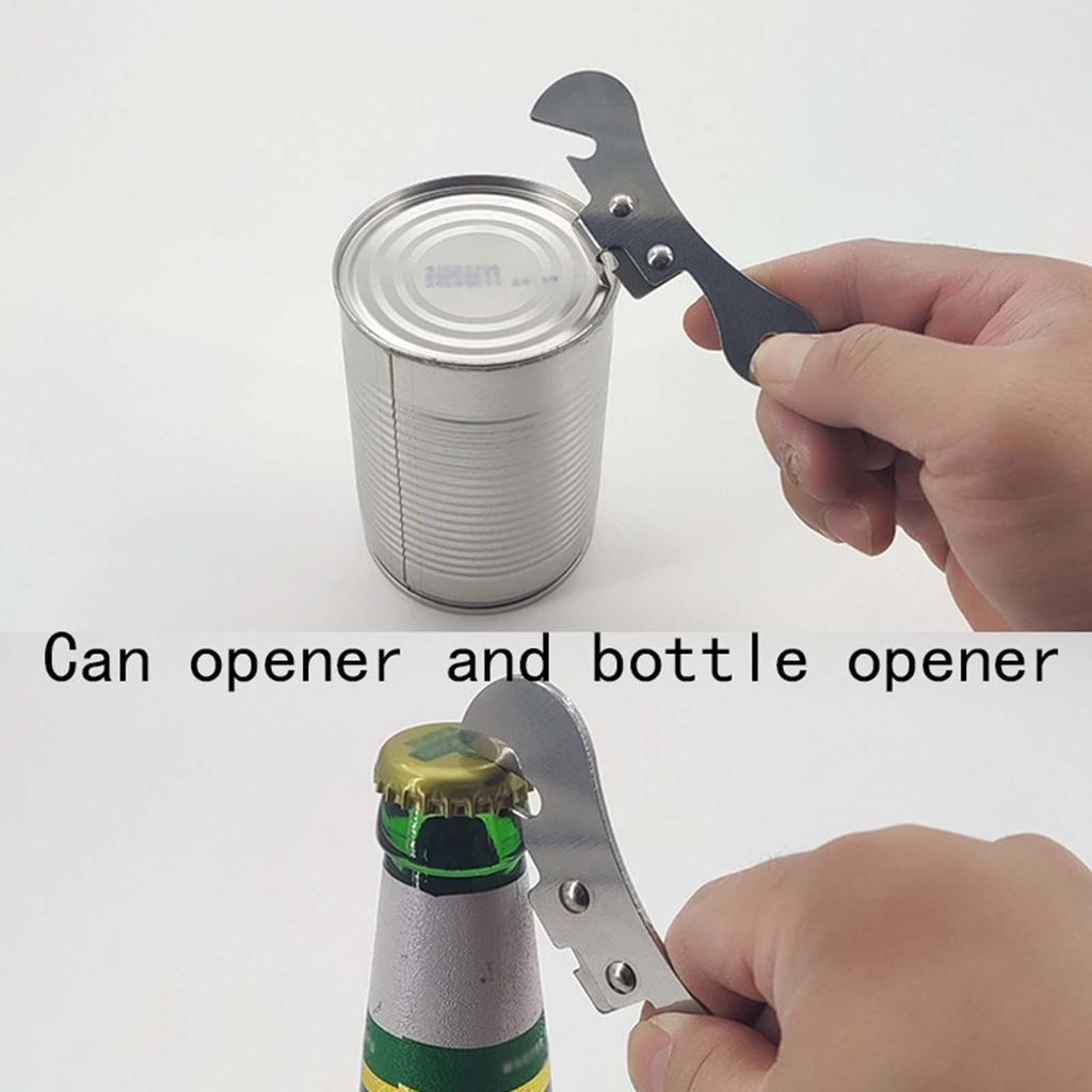 Can Opener Heavy Duty Stainless Steel Manual Jar Opener Tool Hand Tools Kitchen Gadgets Portable for Beer Beverage Men Women