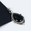 Серебряный кулон с натуральным черным ониксом из стерлингового серебра 925 пробы — дизайн ручной работы, повседневные украшения, уникальный кулон в подарок