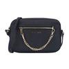Michael Kors MK Jet Set Chain Zip Однотонная с логотипом Кожаная сумка-мессенджер для поездок Женская сумка на плечо Черная 35S1GTTC7L-BLACK