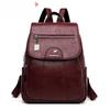 Women Leather Backpacks High Quality Female Vintage Backpack For Girls School Bag Travel Bagpack Ladies Back Pack
