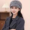 Элегантная теплая шерстяная кепка газетчика: Вязаная шапка в стиле ретро, удобная и универсальная, для пожилых мужчин и женщин