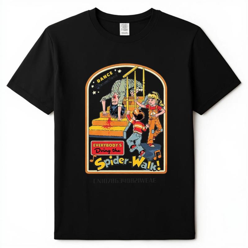 Graphic summer Unisex tshirt Spider Walk Dance Party Scene Short Sleeve Long sleeve O Neck tees men cotton tshirt fashion tops