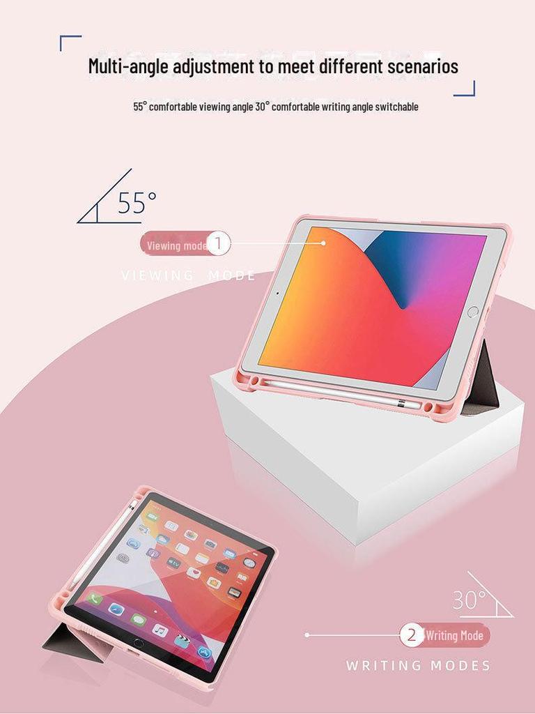 Чехол для iPad 10.2: Защитный чехол из магнитной кожи с прорезью для ручки и пленкой