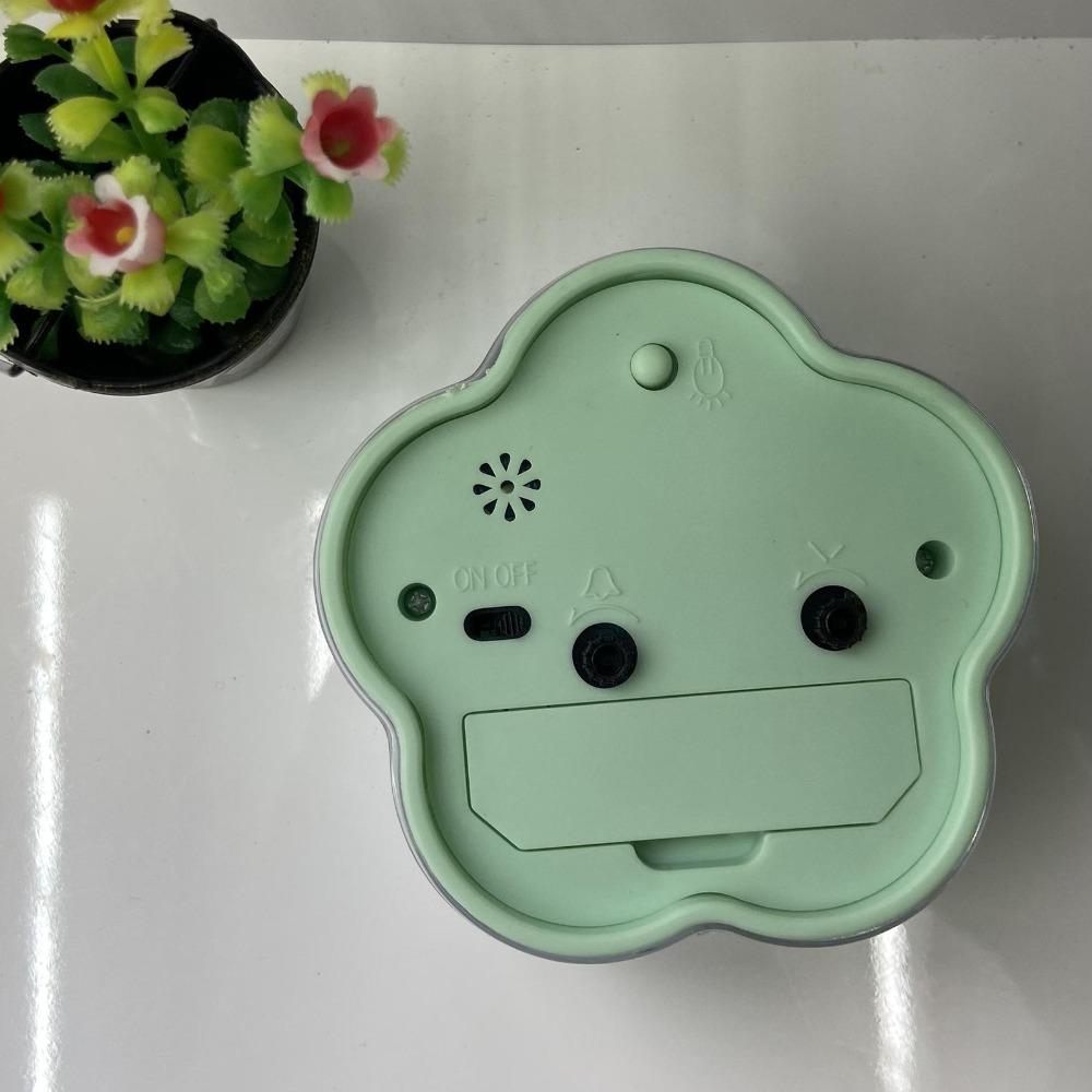 Transparent Shell Flower Alarm Clock Dopamine Tones Analog Alarm Clock Bedroom Decor