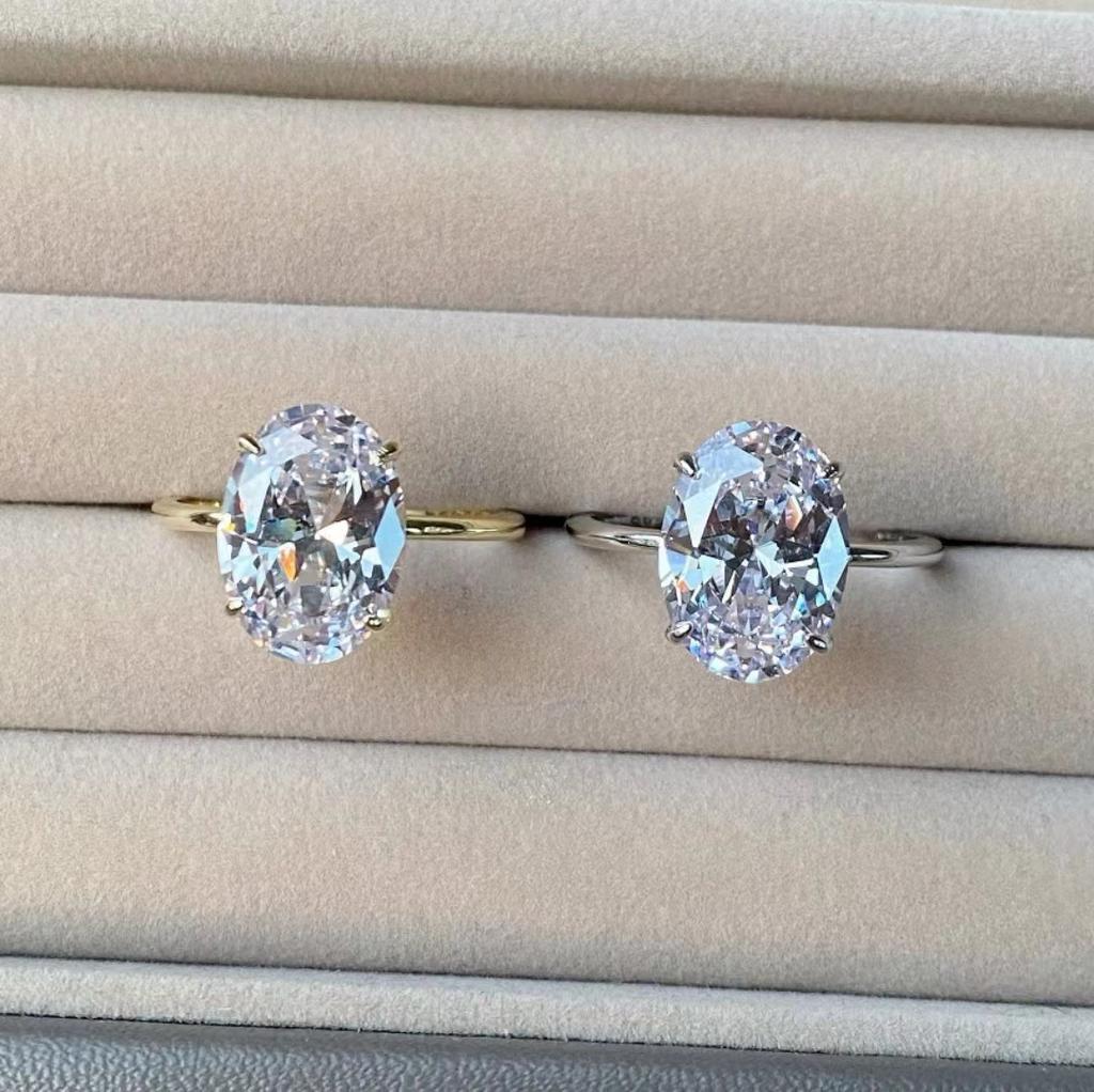 2025 способные и универсальные кольца с цирконием овальной огранки для женщин простой дизайн свадебные помолвочные обещание аксессуары ювелирные изделия