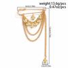 Iron Heart Brooch Pin Heart Shape Pendant Chain Tassel Badge  Clothing Accessories