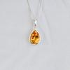 Citrine Pendant, Statement Yellow Citrine Necklace, Natural Gemstone Pendant