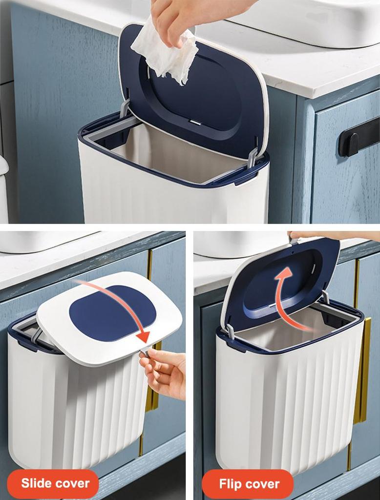 Настенный мусорный бак 8л, подвесной мусорный бак на двери кухонного шкафа, мусорные баки для переработки мусора для ванной комнаты, туалета, мусорные баки