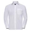 Мужская формальная рубашка из поплина с длинными рукавами, легкая в уходе