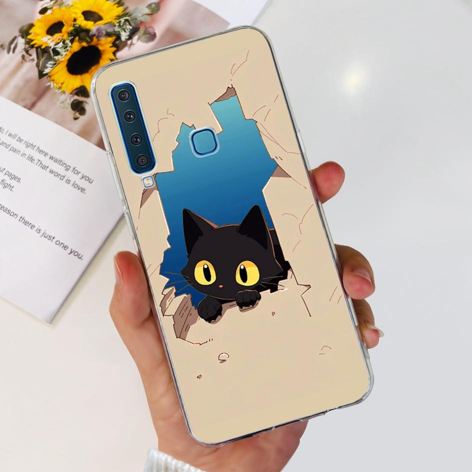 For Samsung Galaxy A9 2018 Case A920 SM-A920F Silicone Cover Popular Flower Clear TPU Soft Phone Case For Samsung A9 2018 Bumper