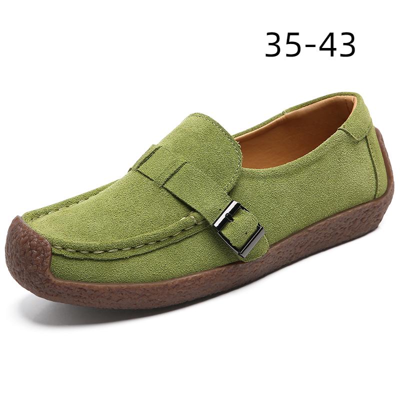 Fashion Large Size Women's Shoes Snail Shoes Suede Mother Shoes Women's Slip-on 35-43