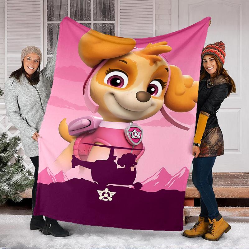 PAW Patrol Theme Printed Blanket - Perfect for Couch, Bed, Travel & Outdoor Use | Machine Washable, Cozy & Durable.