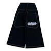 Unisex Streetwear Embroidered Loose Fit Denim Pants Hip Hop Wide Leg Jeans Men Women