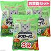 Unicharm Deo Toilet Splattering Green Sand 4L 3 Bags Cat Litter Paper Burnable Tea/Deodorizing