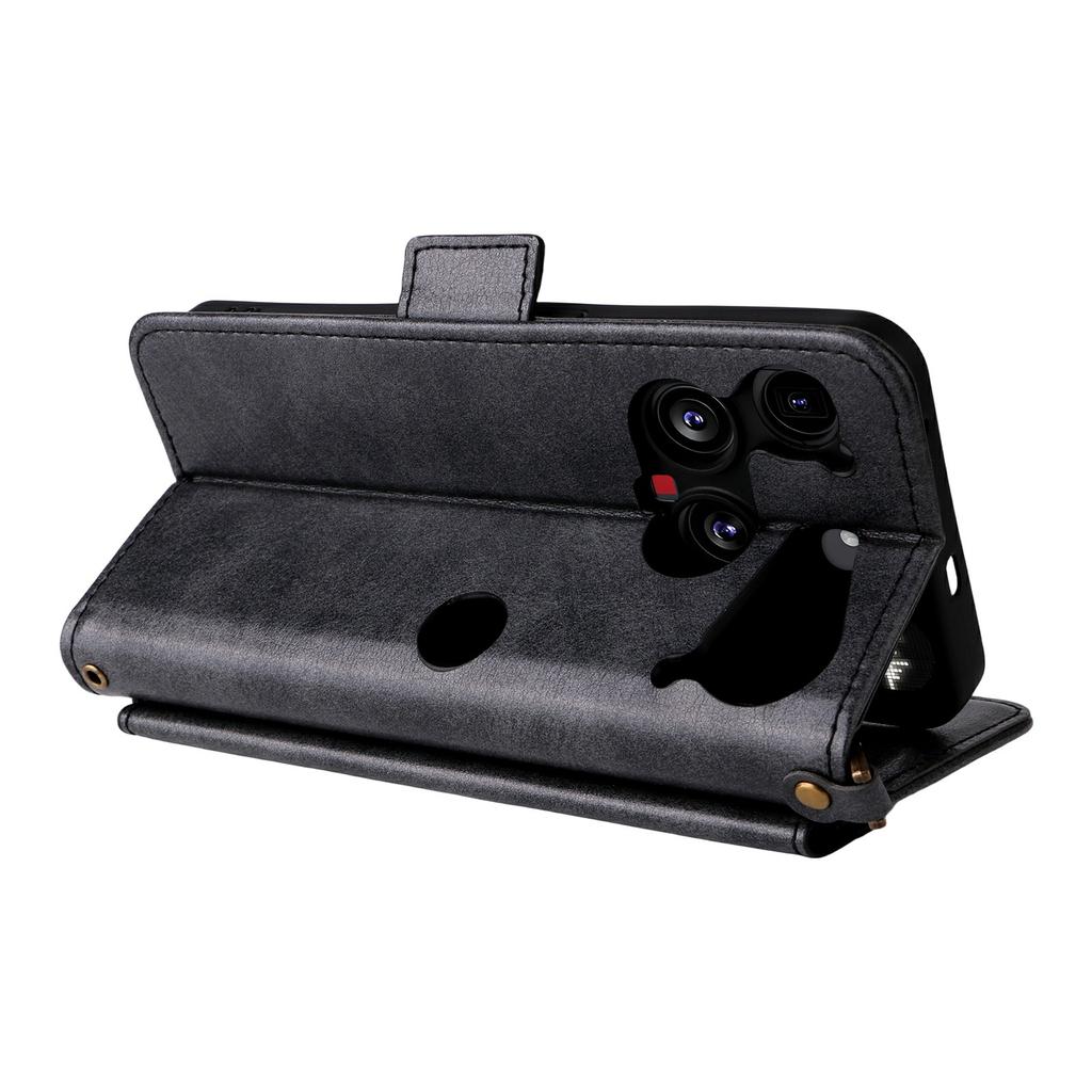 Ни за что Телефон (3) Кожаный чехол 5G с магнитной застежкой, кошелек-подставка, чехол для телефона с ремешком через плечо