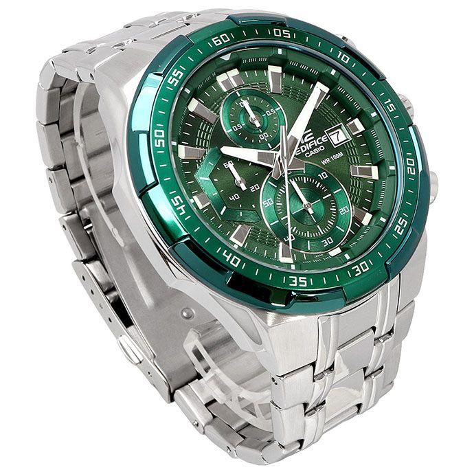 Used EDIFICE Watch EDIFICE Watch Chronograph Green Overseas Model EFR-539DE-3AV [Parallel Import]