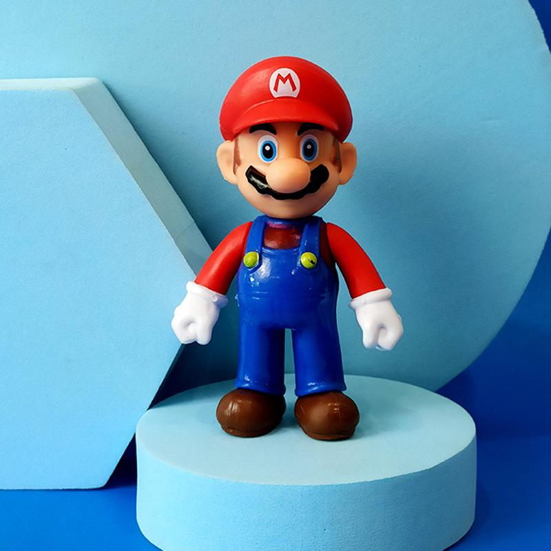 12 шт./комплект Фигурки персонажей Super Mario Bros из ПВХ Игрушки Куклы Набор моделей Луиджи Йоши Донки Конг Гриб Праздничные подарки