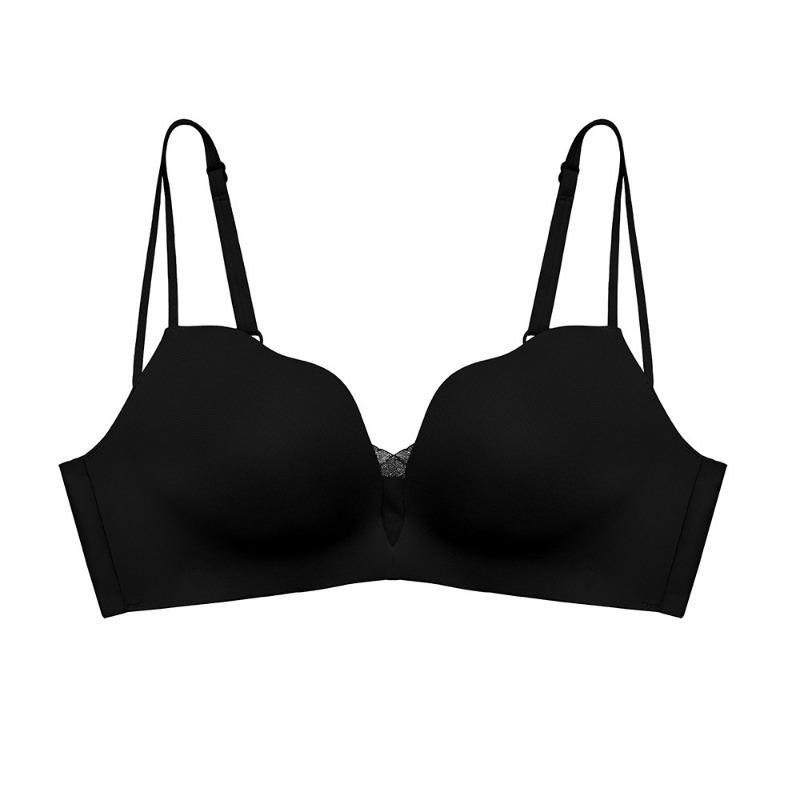 Нижнее белье, утолщающий бюстгальтер со сборками и верхней поддержкой, не оставляющий следов