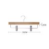 White Wooden Pants Hanger,5 Pack Durable Skirt Hangers with Adjustable Clips for Jeans Slacks Shorts,Heavy Duty Clip Hangers