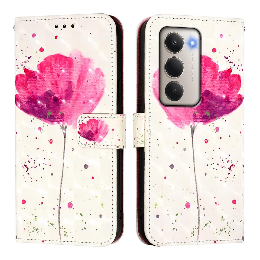 For Xiaomi Redmi 15 4G (EU) (171mm) Leather Case Pattern Printing Wallet Stand Mobile Cover with Strap