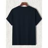 European Size Men'S Casual Crew Neck Short Sleeve T-Shirt - All-Season Comfort, Slight Stretch Knit Fabric, Solid Color Sports Top, Regular Fit