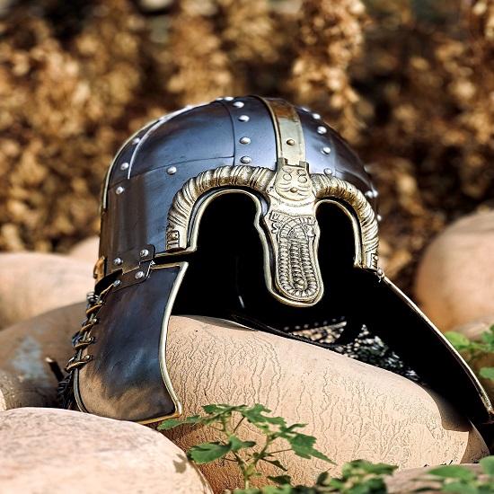 Viking Helmet, Nasal Helmet, Medieval Armor, Helmet, Chainmail Helmet For Cosplay, SCA LARP Helmet