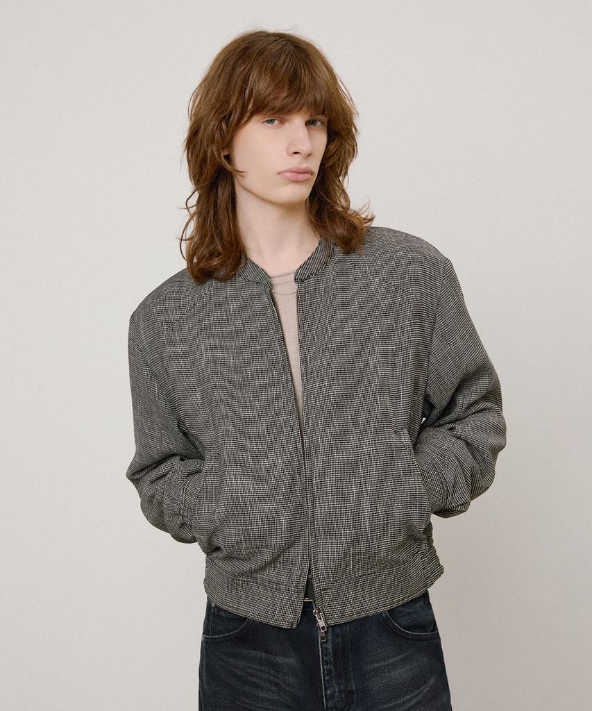 Lmood Takisada Flowing Tweed Blouson Jacket Black