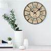 12" Wall Clock Wooden Indoor Home Quartz Large Vintage Rustic Analogue 30cm