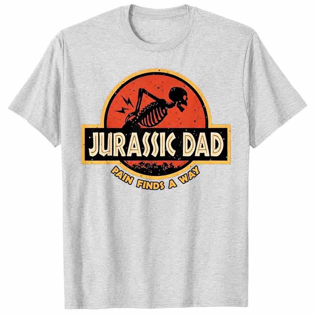 Jurassic Dad Funny Meme Graphics 100cotton Unisex Shirt High Quality Unisexs Oversize Hawaiian Luxury Fashion Oneck Tshirt
