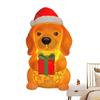 Christmas Night Light Cute Dog Figurines LED Night Light Holiday Decor For Living Room Bedside Table Desk Shelf Entryway Nursery