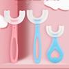 Cute Creative Cartoon Heart Smile U Shape Manual Soft Silicone Toothbrush 360 Degrees Teeth Health Care Brush for Baby Children