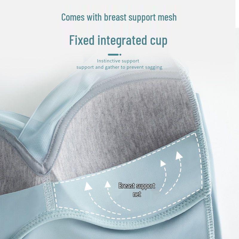 Бесшовный спортивный бюстгальтер из ледяного шелка - Женский дизайн против провисания, для поддержки и сбора груди