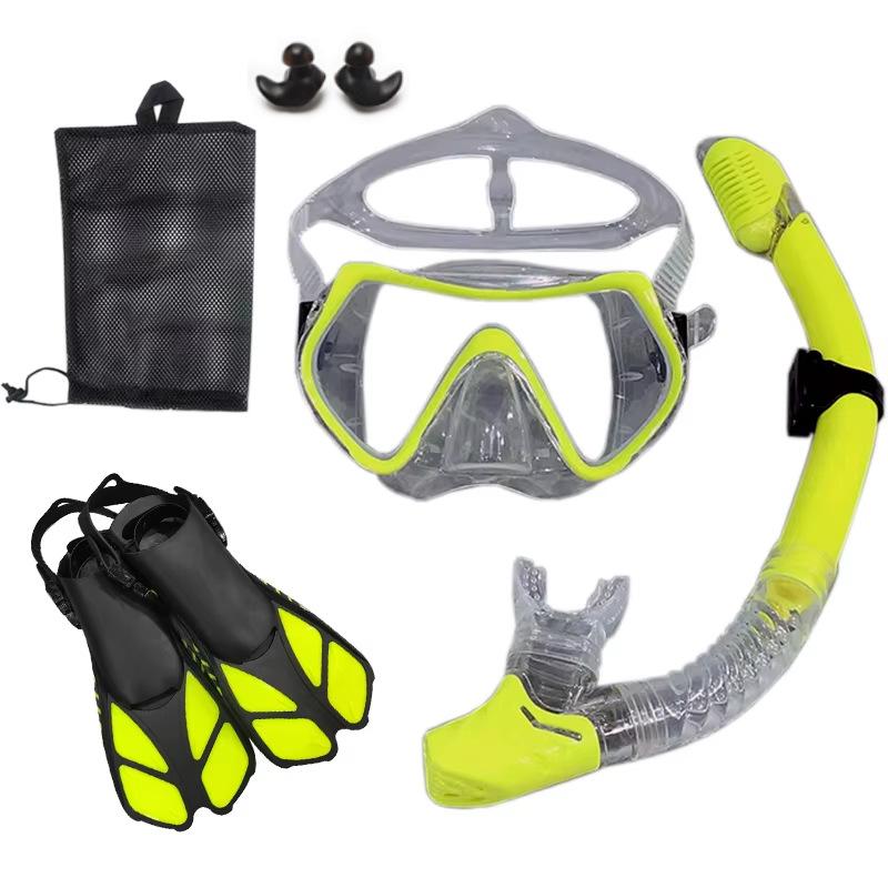 Маска для дайвинга трубка регулировка ласты лягушка обувь трехкомпонентный набор Высокое качество Прочная конструкция Стильный дизайн Практичное ежедневное использование
