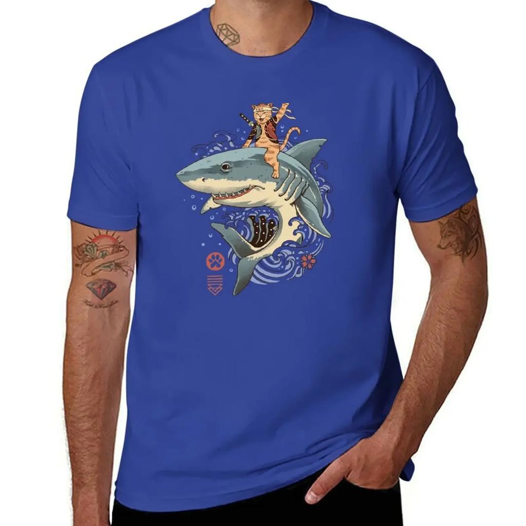 Футболка Catana Shark тяжеловесная оверсайз кастомная футболка для