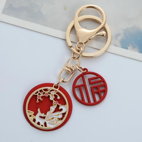 Брелок Китайский Дракон Новогодний полый кулон из нержавеющей стали Брелок Феникс Сумка с драконом Подвесной декор Зодиак