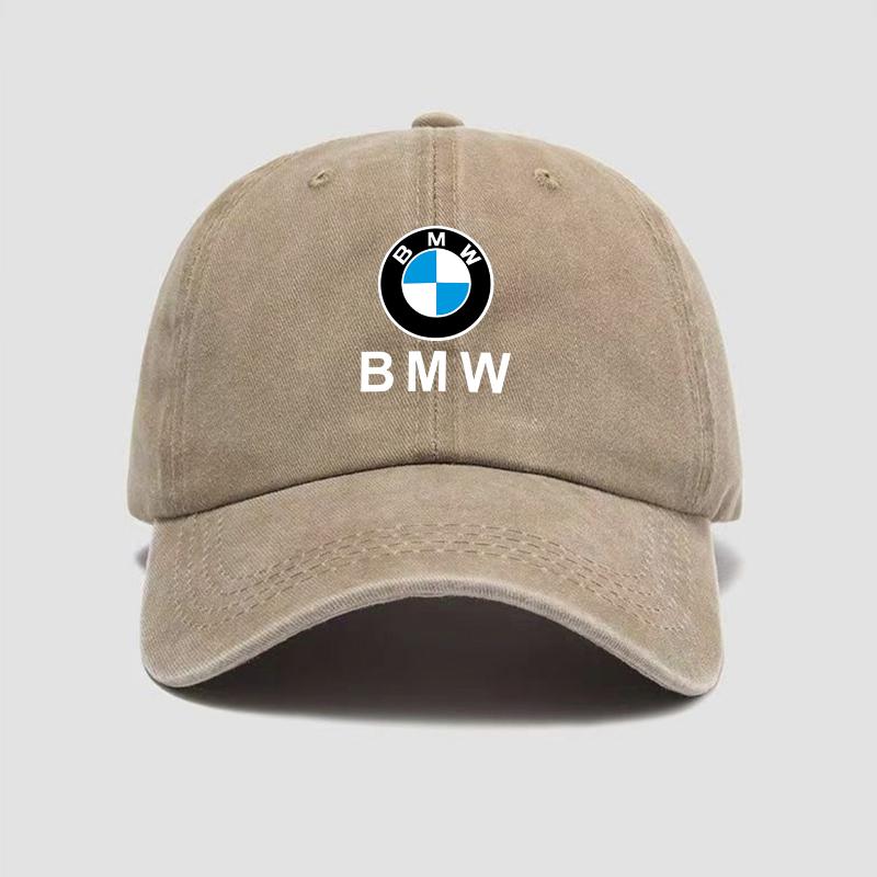 Casual Car Baseball Cap Washed Denim Vintage Hip Hop Caps For BMW 3 5 7 Series G11 G12 G30 G31 G32 G07 X3 X4 X5 X6 X7 Sticker FX0