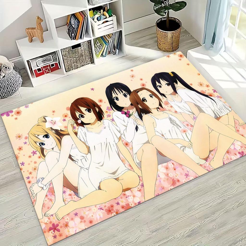 Аниме K-ON Каваи Девочка Хирасава Юи Музыка Мультяшный Ковер для Спальни Гостиной Дивана Домашний Придверный Коврик Декор, Детский Нескользящий Напольный Коврик