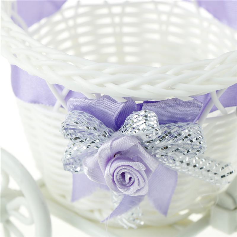 Отличный белый трехколесный велосипед, цветочная корзина, контейнер для цветочного растения, домашний декор, ваза