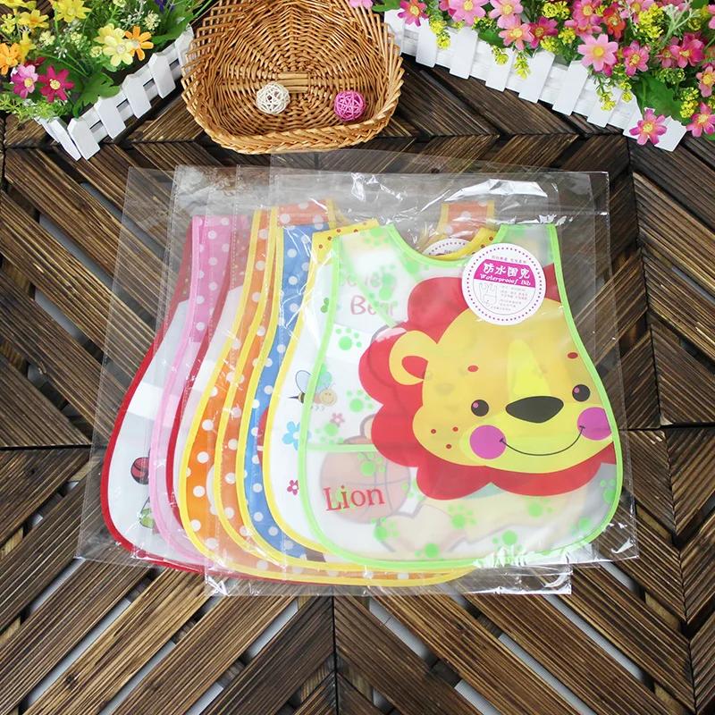 Cartoon Baby Bibs Eva Waterproof Newborn Bandanas Feeding Baby BURP Cloths Girls Kids Saliva Towel Printing Apron (Color Random)